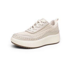 Dream Pairs Women's Cream Knit Platform Sneakers